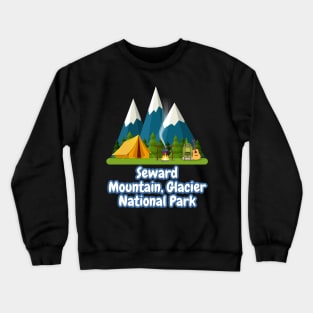 Seward Mountain, Glacier National Park Crewneck Sweatshirt